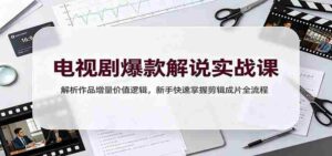 电视剧爆款解说实战课:解析作品增量价值逻辑,新手快速掌握剪辑成片全流程-中创网_分享创业项目_助您在家赚钱