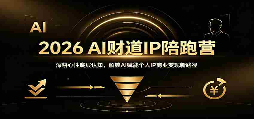 2026 AI财道IP陪跑营：深耕心性底层认知，解锁AI赋能个人IP商业变现新路径-中创网_分享创业项目_助您在家赚钱