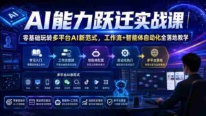AI能力跃迁实战课|零基础玩转多平台AI新范式,工作流+智能体自动化全落地教学-中创网_分享创业项目_助您在家赚钱
