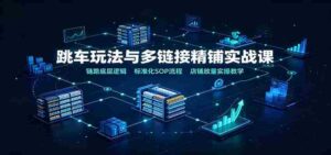 跳车玩法与多链接精铺实战课：链路底层逻辑，标准化SOP流程，店铺放量实操教学-中创网_分享创业项目_助您在家赚钱