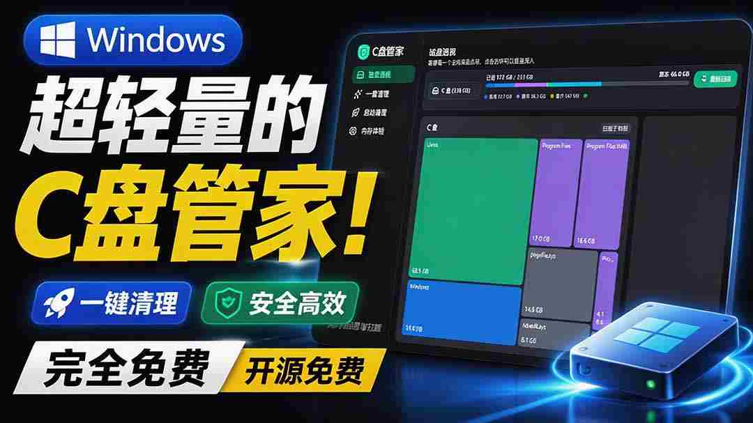 （19750期）Windows 超轻量的C盘管家！超级有特点，支持磁盘分析及清理提醒，2M大小体积，完全免费 C盘管家-中创网_分享创业项目_助您在家赚钱