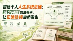付费文章:搭建个人人生系统思维:减少问题发生概率,让正确选择自然发生-中创网_分享创业项目_助您在家赚钱