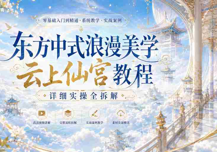 东方中式浪漫美学云上仙宫教程，详细实操全拆解-中创网_分享创业项目_助您在家赚钱