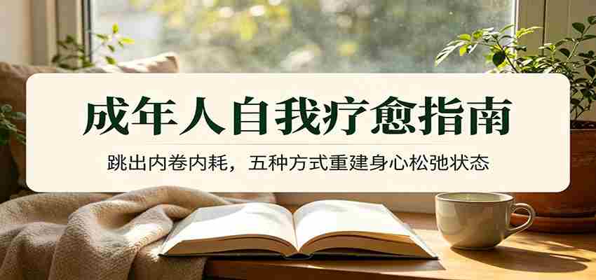 成年人自我疗愈指南：跳出内卷内耗，五种方式重建身心松弛状态-中创网_分享创业项目_助您在家赚钱