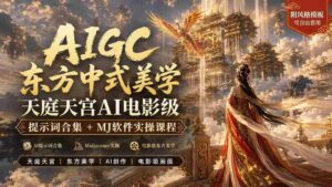 (19998期)AIGC东方中式美学天庭天宫AI电影级提示词合集+MJ软件实操课程-中创网_分享创业项目_助您在家赚钱