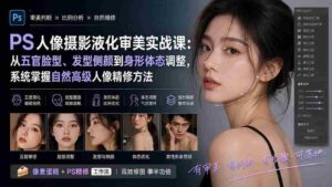 (20062期)PS人像摄影液化审美实战课:从五官脸型、发型侧颜到身形体态调整,系统掌握自然高级人像精修方法-中创网_分享创业项目_助您在家赚钱