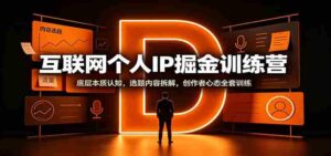 互联网个人IP掘金训练营:底层本质认知,选题内容拆解,创作者心态全套训练-中创网_分享创业项目_助您在家赚钱