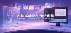 AI情感动画创作特训营:故事脚本撰写,角色场景生成,剪辑后期成片实操指南-中创网_分享创业项目_助您在家赚钱