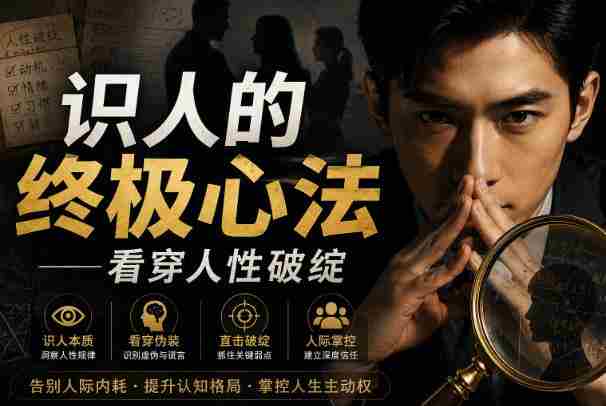 付费文章:识人的终极心法——看穿人性破绽