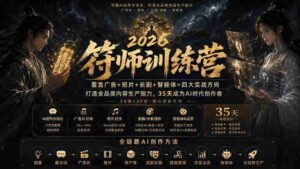 (20186期)符师训练营-35天成为AI时代创作者,广告+短片+长剧+智能体四大实战方向,掌握从创意到上线的完整工作流-中创网_分享创业项目_助您在家赚钱