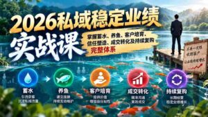2026年度私域流量盈利攻略:全面解锁蓄客、养客、培育客户信任、实现交易转化与长久回购策略-中创网_分享创业项目_助您在家赚钱