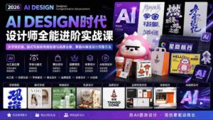 （20195期）2026AI DESIGN时代设计师全能进阶实战课：从字体创意、版式布局到电商包装与品牌全案，掌握AI商业设计完整方法-中创网_分享创业项目_助您在家赚钱