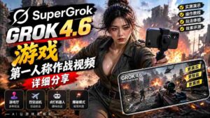 Grok 4.6 也能做游戏?第一人称作战视频实测|玩法详细讲解-中创网_分享创业项目_助您在家赚钱