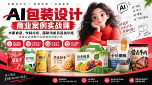 AI包装设计商业案例实战课:水果食品、饮料牛奶、猫粮肉类多品类训练,掌握设计提案与印刷落地完整方法-中创网_分享创业项目_助您在家赚钱