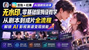 (20180期)豆包+红果AI漫剧实战课-无水印,零基础保姆级教学,从剧本到成片全流程,解锁 AI 影视赛道变现技能-中创网_分享创业项目_助您在家赚钱