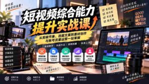 全方位短视频高手养成手册:剪辑技巧、选题文案、素材制作及账号流量运营一网打尽-中创网_分享创业项目_助您在家赚钱