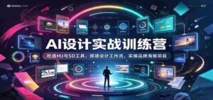 AI设计实战训练营:吃透MJ与SD工具,搭建设计工作流,实操品牌海报项目-中创网_分享创业项目_助您在家赚钱