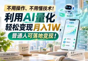 利用AI量化轻松变现月入1W，普通人可落地变现，不用操作、不用懂技术！-中创网_分享创业项目_助您在家赚钱