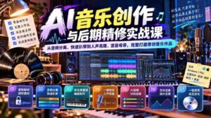 探索AI音乐创作技巧:音频处理、扒带速成、人声复制与母带混音,全方位打造独树一帜的原创乐章-中创网_分享创业项目_助您在家赚钱