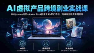 探索海外市场,AI绘图赋能,Adobe图库与热门选题结合,副业变现课程一网打尽-中创网_分享创业项目_助您在家赚钱