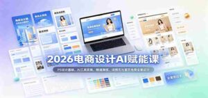 2026电商AI设计赋能教程:PS入门、AI应用技巧,全面掌握电商海报、详情页及首页全案设计-中创网_分享创业项目_助您在家赚钱