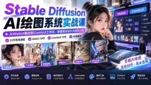 探索Stable Diffusion AI绘图奥秘:从WebUI入门到ComfyUI高效流程,商业设计技能轻松提升-中创网_分享创业项目_助您在家赚钱