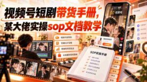 揭秘视频号短剧带货攻略:业界大佬亲授实操SOP秘籍-中创网_分享创业项目_助您在家赚钱