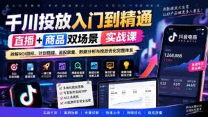 从新手到高手:深度解析千川投放,直播与商品场景ROI策略全攻略-中创网_分享创业项目_助您在家赚钱