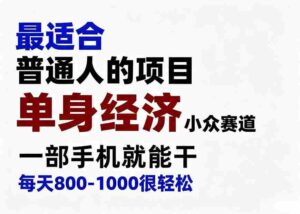 身经济小众赛道,一部手机就能干,每天搞个800-1000很轻松,最适合普通人的项目【揭秘】-中创网_分享创业项目_助您在家赚钱