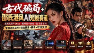 穿梭古韵陷阱,邵氏风华AI剧作新径:解锁视觉魔力,巧用视频关键词,激战动作脚本,打造经典港味影视盛宴——独家精选,商业合作,传承技艺,财富共赢-中创网_分享创业项目_助您在家赚钱