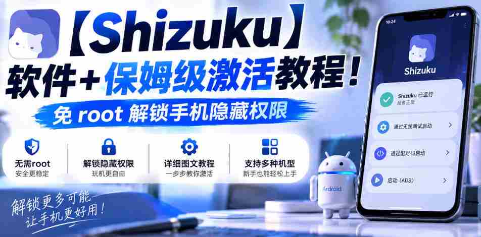 【Shizuku】软件+保姆级激活教程！免root解锁手机隐藏权限-中创网_分享创业项目_助您在家赚钱