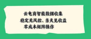 （20197期）云电商智能数据收集，稳定无风控，当天见收益，零成本矩阵操作-中创网_分享创业项目_助您在家赚钱