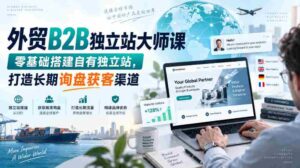 外贸B2B站点搭建高手班,从零起步创建个人独立平台,构建持久询盘客户来源之道-中创网_分享创业项目_助您在家赚钱