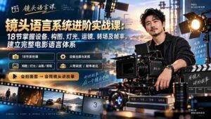 镜头语言系统进阶实战课:18节掌握设备、构图、灯光、运镜、转场及帧率,建立完整电影语言体系-中创网_分享创业项目_助您在家赚钱