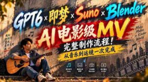 探索GPT6×与Suno的梦幻融合:Blender助阵,AI驱动电影级MV全流程制作!音乐与镜头一气呵成!-中创网_分享创业项目_助您在家赚钱