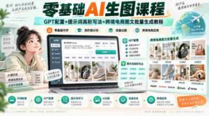 零基础AI生图课程,GPT配置+提示词高阶写法+跨境电商图文批量生成教程-中创网_分享创业项目_助您在家赚钱