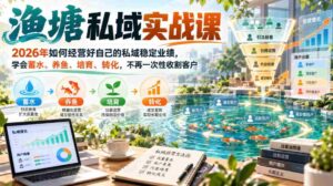 2026年渔塘私域经营秘籍:构建稳定业绩,掌握蓄水养鱼之道,告别客户一次性消费-中创网_分享创业项目_助您在家赚钱