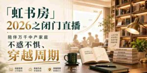 「虹书房」2026之闭门直播,陪伴万千中产家庭,不惑不惧、穿越周期-中创网_分享创业项目_助您在家赚钱