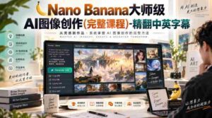 高清无痕】Nano Banana AI图像制作大师课程(全教程)双语字幕版-中创网_分享创业项目_助您在家赚钱
