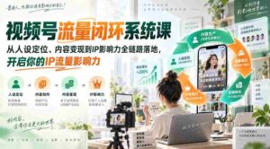 视频号流量闭环系统课,从人设定位、内容变现到IP影响力全链路落地,开启你的IP流量影响力-中创网_分享创业项目_助您在家赚钱