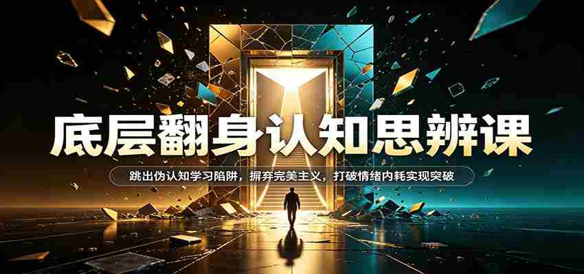 认知逆袭秘籍：挣脱伪观念束缚，告别极致追求，破解情绪困境，迈向突破之道-中创网_分享创业项目_助您在家赚钱