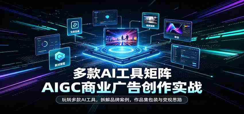 AI赋能商业广告创作：深度解析多工具应用，剖析品牌成功案例，揭秘作品集打造与盈利之道-中创网_分享创业项目_助您在家赚钱