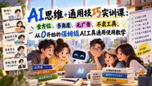 从零基础入门,AI工具全面实操:无广告植入,通用技巧深度解析,全方位学习体验-中创网_分享创业项目_助您在家赚钱