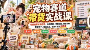 零成本开启宠物销售之旅:实战课程揭秘,从场景布局到爆款打造全攻略-中创网_分享创业项目_助您在家赚钱