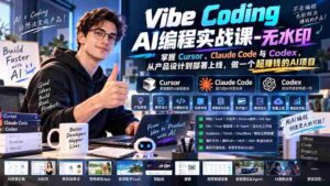 Vibe Coding AI编程实战课-无水印:掌握Cursor、Claude Code与Codex,从产品设计到部署上线,做一个超赚钱的AI项目-中创网_分享创业项目_助您在家赚钱