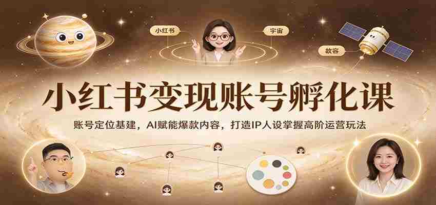 打造爆款内容，IP人设养成秘籍：小红书变现孵化课程深度解析，AI技术助力高阶运营技巧-中创网_分享创业项目_助您在家赚钱
