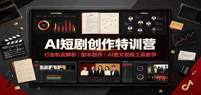 AI短剧创作特训营：行业机会解析，剧本创作，AI图文视频工具教学（文字版）-中创网_分享创业项目_助您在家赚钱