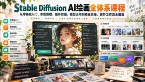 一站式掌握】零基础学Stable Diffusion AI绘画,全面覆盖参数原理、插件操控、模型应用及商业实战技巧-中创网_分享创业项目_助您在家赚钱