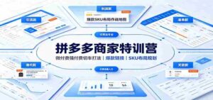 拼多多商家特训营:微付费强付费切车打法,爆款链接,SKU布局规划-中创网_分享创业项目_助您在家赚钱
