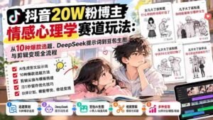 揭秘抖音20万粉丝大V的情感心理领域攻略:精选10大热门选题,深度解析DeepSeek关键词,豆包生图与剪辑技巧,全方位变现攻略一网打尽-中创网_分享创业项目_助您在家赚钱